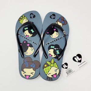 Harajuku Lovers Gwen Stefani EMOJI flip flops